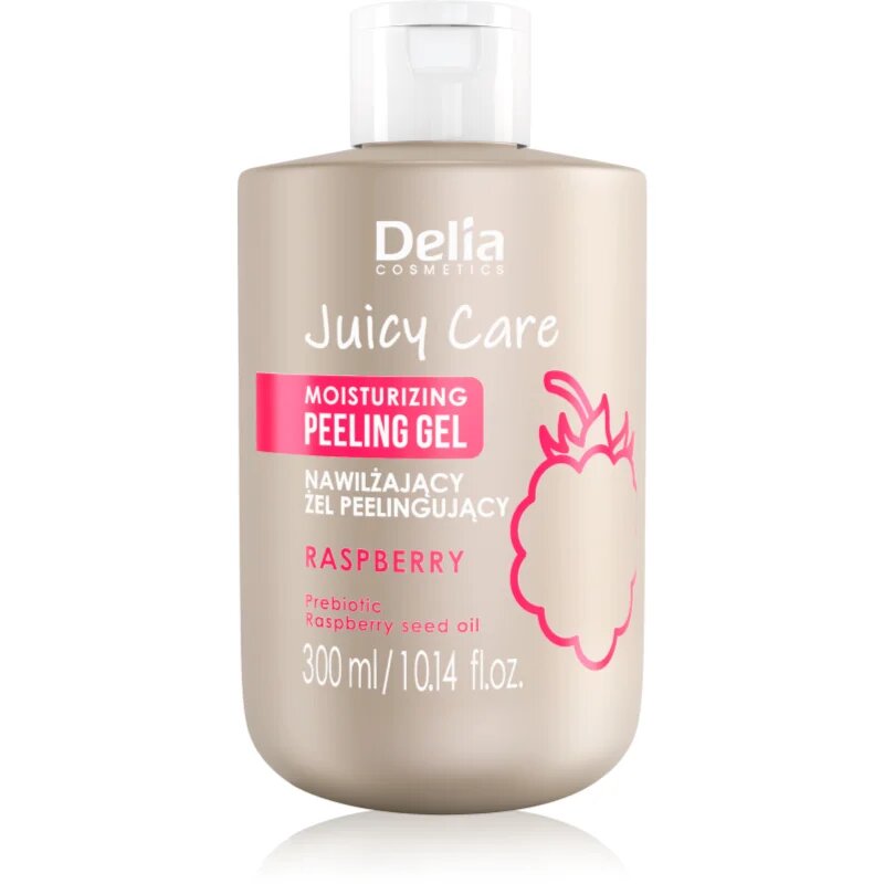 Delia Cosmetics Juicy Care Raspberry хидратиращ пилинг за тяло 300 мл.