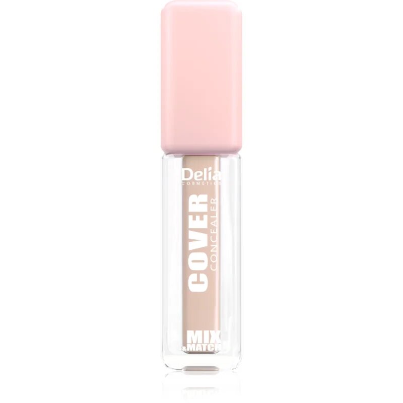 Delia Cosmetics Mix&Match Cover Concealer течен прикриващ коректор цвят 01 Porcelain 6 мл.