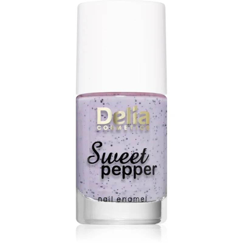 Delia Cosmetics Sweet Pepper Black Particles лак за нокти цвят 04 Lavender 11 мл.