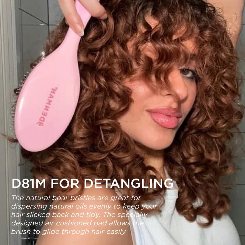 Denman Style D81M Style and Shine Brush гребен за изглаждане на косата Pink Crush 1 бр.