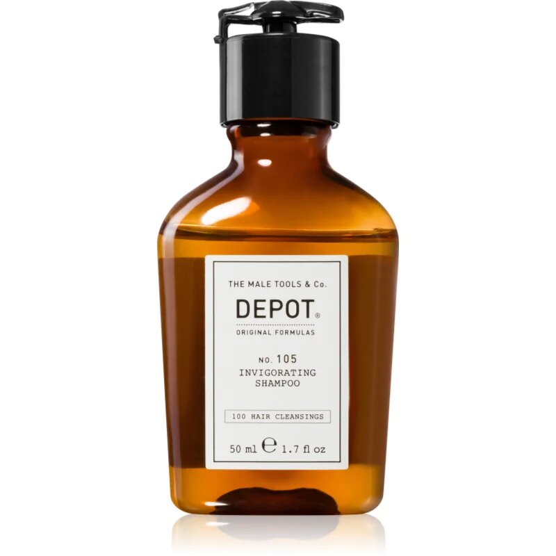Depot 100 HAIR CLEANSING NO. 105 INVIGORATING SHAMPOO подсилващ шампоан против косопад 50 мл.