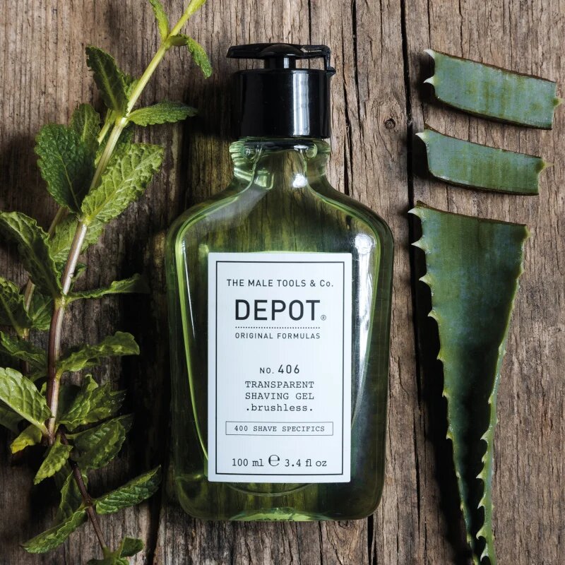Depot 400 SHAVE SPECIFICS NO. 406 TRANSPARENT SHAVING GEL .brushless. гел за бръснене brushless 100 мл.