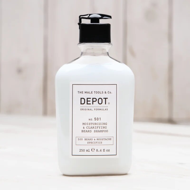 Depot 500 BEARD & MOUSTACHE SPECIFICS NO. 501 MOISTURIZING & CLARIFYING BEARD SHAMPOO хидратиращ шампоан за брадата 250 мл.
