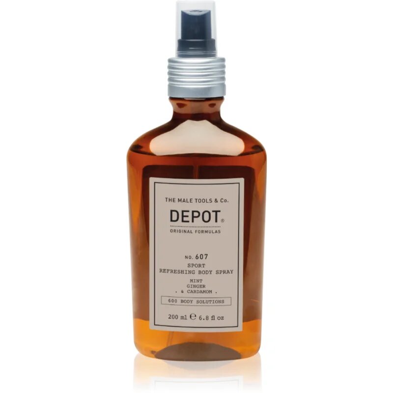 Depot 600 BODY SOLUTIONS NO. 607 SPORT REFRESHING BODY SPRAY освежаващ спрей за тяло за мъже 200 мл.