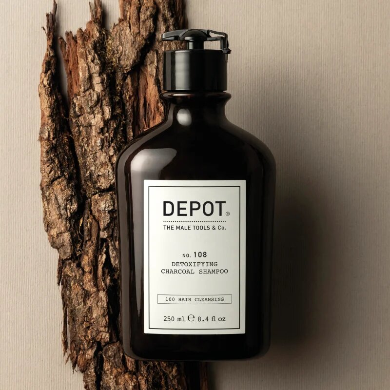 Depot NO. 108 DETOXIFYING CHARCOAL SHAMPOO почистващ детоксикиращ шампоан за всички видове коса 250 мл.