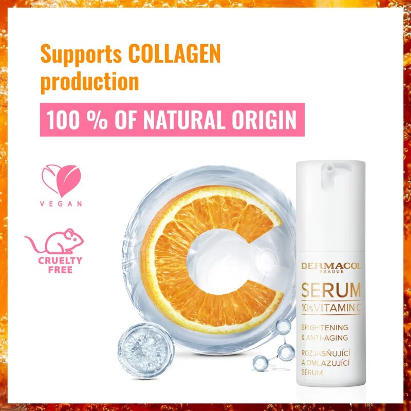 Dermacol 10% Vitamin C Serum озаряващ серум с витамин С 30 мл.