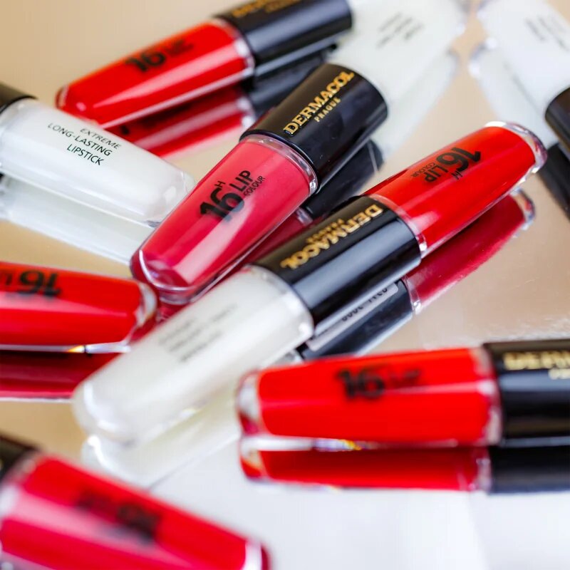 Dermacol 16H Lip Colour дълготрайно червило и гланц за устни цвят 36 Coral Sunset 2x4 мл.