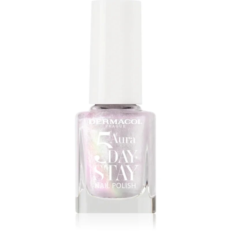 Dermacol 5 Day Stay Aura дълготраен лак за нокти перлен блясък цвят 67 Cream Pearl 11 мл.