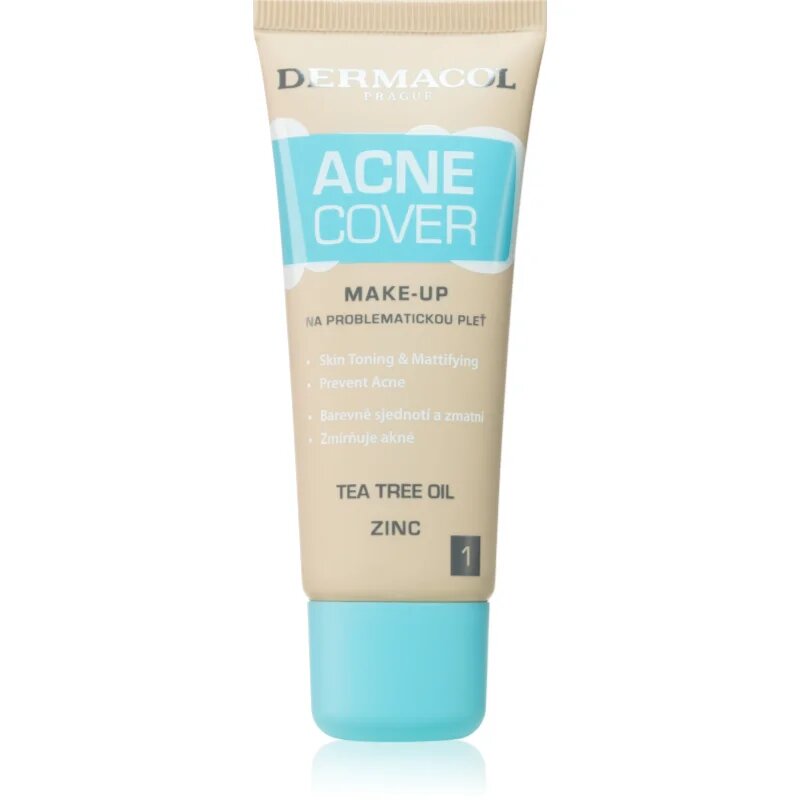 Dermacol Acne Cover успокояващ фон дьо тен с Tea Tree oil цвят No.1 30 мл.