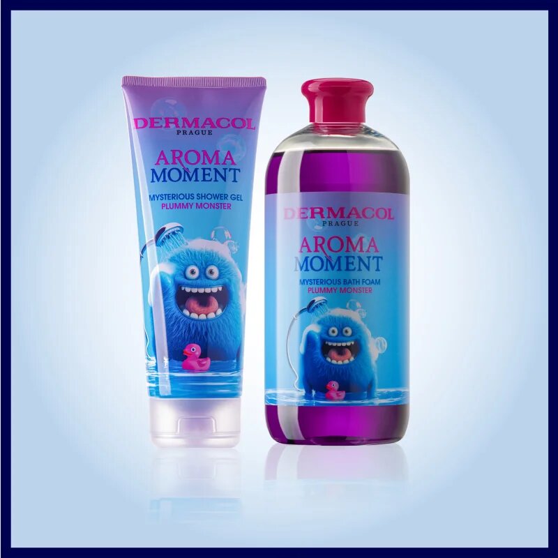 Dermacol Aroma Moment Plummy Monster пяна за вана за деца аромати Plum 500 мл.