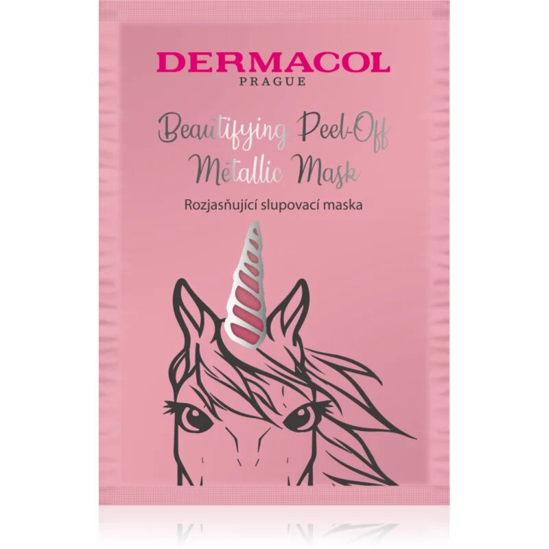 Dermacol Beautifying Peel-Off Metallic Mask отлепваща се маска за озаряване на лицето 15 мл.