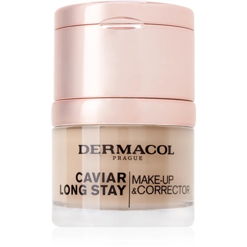 Dermacol Caviar Long Stay дълготраен фон дьо тен с екстракт от хайвер и коректор за несъвършенства цвят Nude 30 мл.