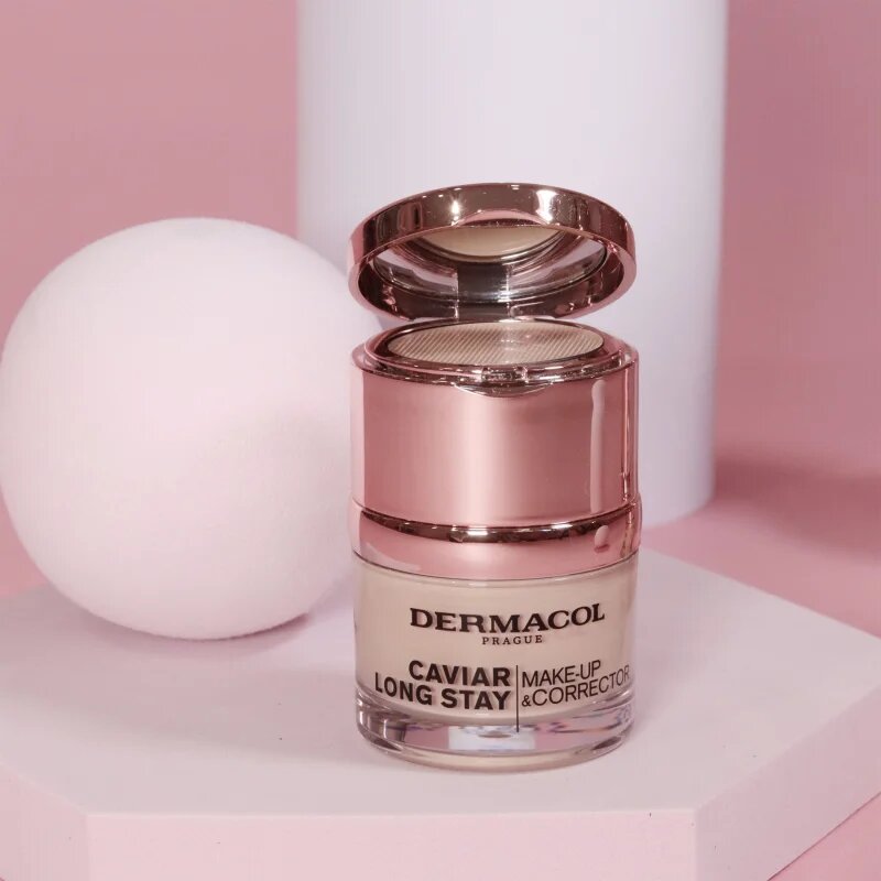 Dermacol Caviar Long Stay дълготраен фон дьо тен с екстракт от хайвер и коректор за несъвършенства цвят Nude 30 мл.