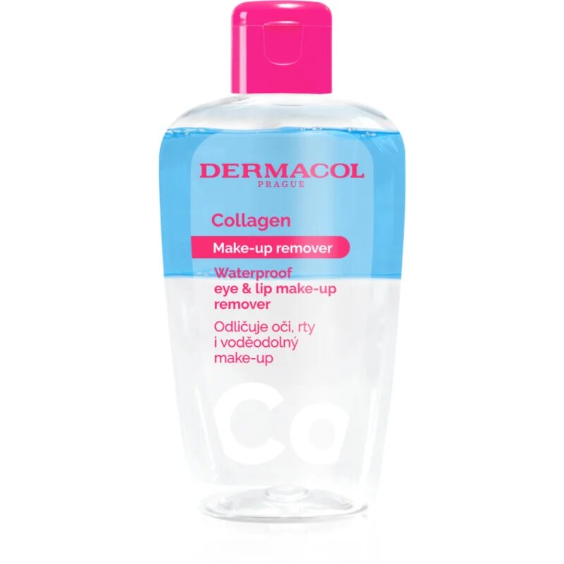 Dermacol Collagen двуфазен продукт за премахване на водоустойчив грим за зоната около очите и устните 150 мл.