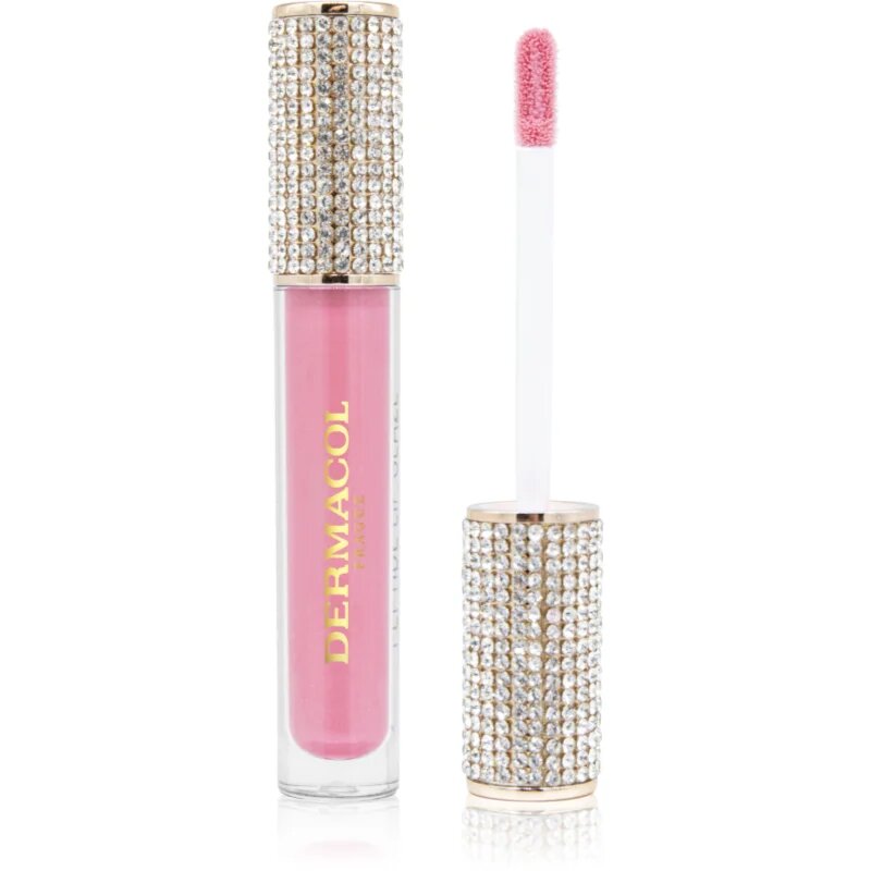 Dermacol Diamond Edition Peptide Lip Glaze гланц-грижа за устни с пептиди цвят 04 Rose Amber 2.5 мл.