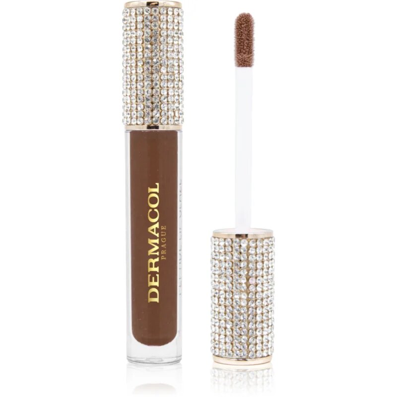 Dermacol Diamond Edition Peptide Lip Glaze гланц-грижа за устни с пептиди цвят 06 Midnight 2.5 мл.