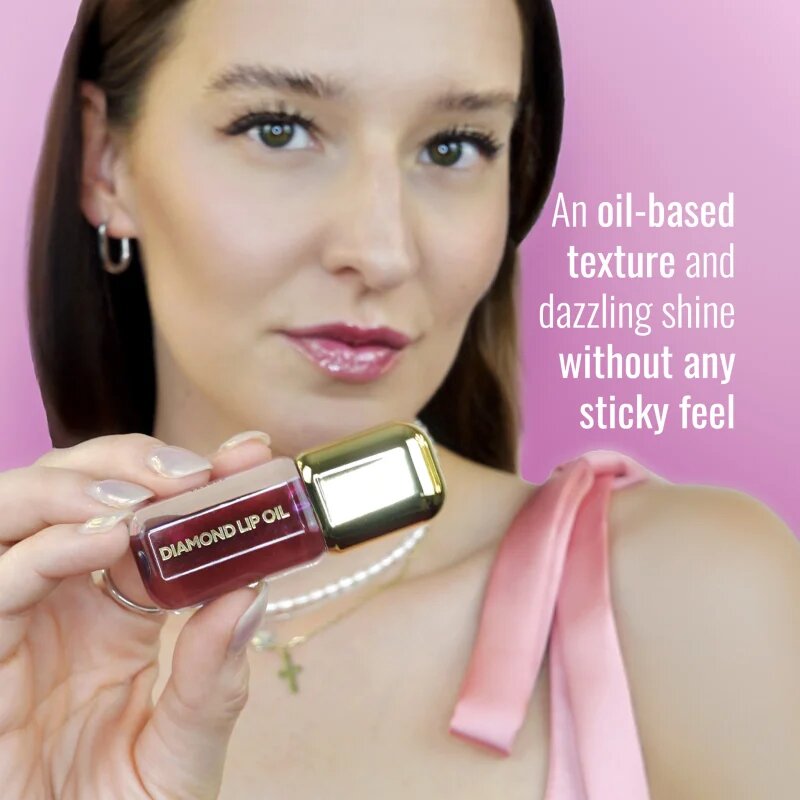 Dermacol Diamond Lip Oil тониращо олио за устни с увеличаващ ефект цвят 06 Berry Bloom 4 мл.