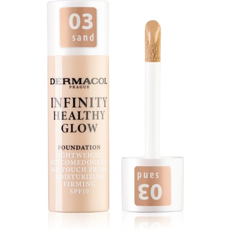 Dermacol Infinity Healthy Glow течен фон дьо тен SPF 10 цвят 03 Sand 20 гр.