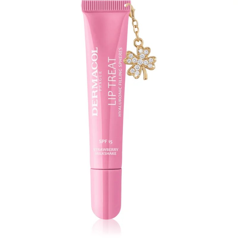 Dermacol Lip Treat хидратиращ блясък за устни SPF 15 цвят 14 Strawberry Milkshake 10 мл.