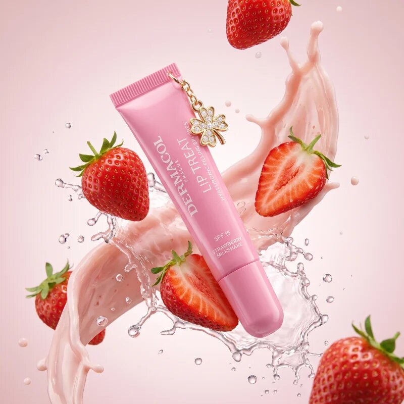 Dermacol Lip Treat хидратиращ блясък за устни SPF 15 цвят 14 Strawberry Milkshake 10 мл.