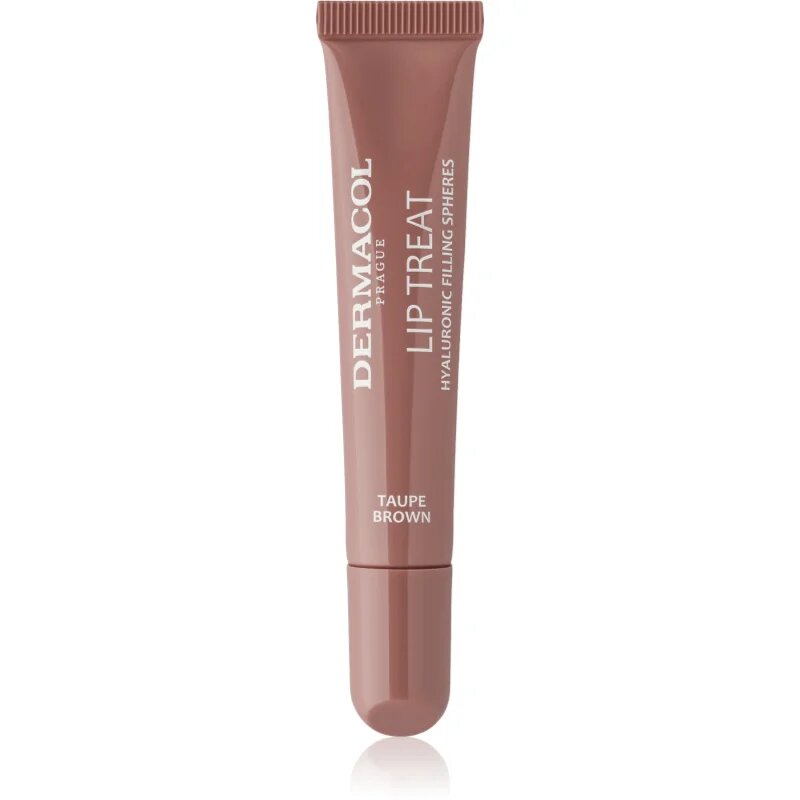Dermacol Lip Treat хидратиращ блясък за устни цвят 9 Taupe Brown (Choco & Vanilla) 10 мл.