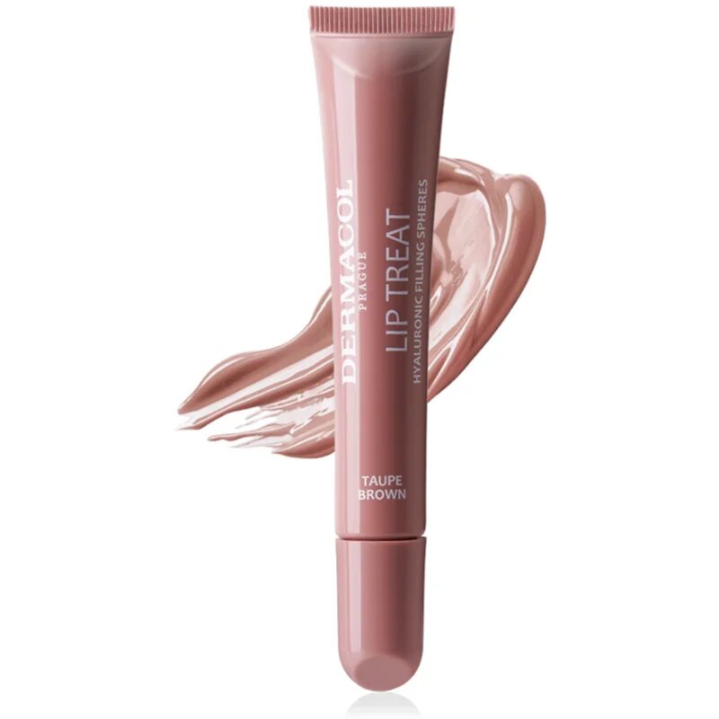 Dermacol Lip Treat хидратиращ блясък за устни цвят 9 Taupe Brown (Choco & Vanilla) 10 мл.