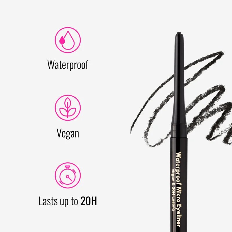 Dermacol Micro Eyeliner Waterproof водоустойчив молив за очи цвят 03 Dark Brown 1 гр.