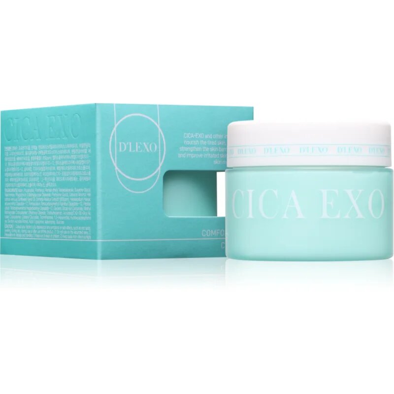 Dermaline D'LEXO Cica Exo Comforting Cream успокояващ и хидратиращ крем с анти-бръчков ефект 100 гр.