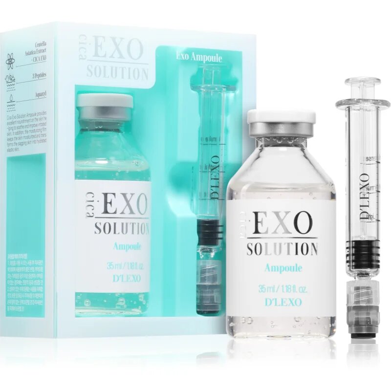 Dermaline D'LEXO Cica EXO Solution Ampoule хидратиращ и успокояващ серум с анти-бръчков ефект 35 мл.