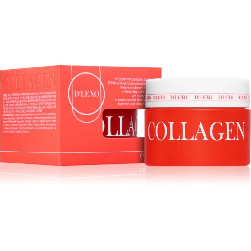 Dermaline D'LEXO Collagen Gel Cream хидратиращ гел крем за регенерация и подхранване на лицето 100 гр.