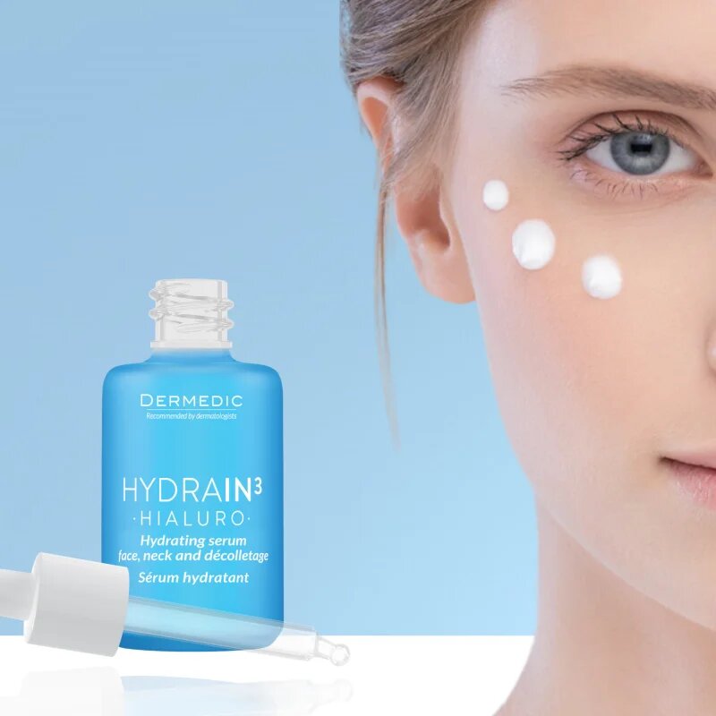 Dermedic Hydrain3 Hialuro хидратиращ серум за лице за суха или много суха кожа 30 мл.