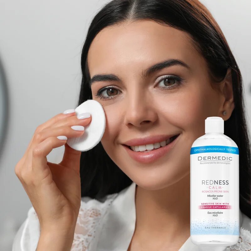 Dermedic Redness Calm мицеларна вода за чувствителна кожа със склонност към почервеняване 500 мл.