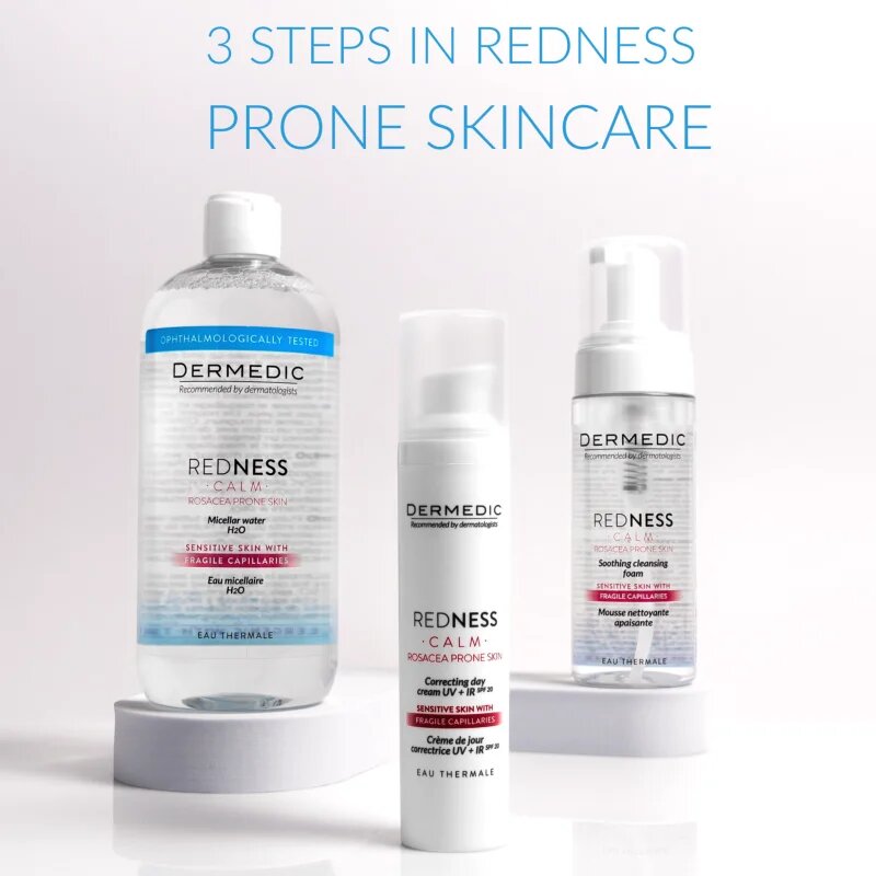 Dermedic Redness Calm мицеларна вода за чувствителна кожа със склонност към почервеняване 500 мл.
