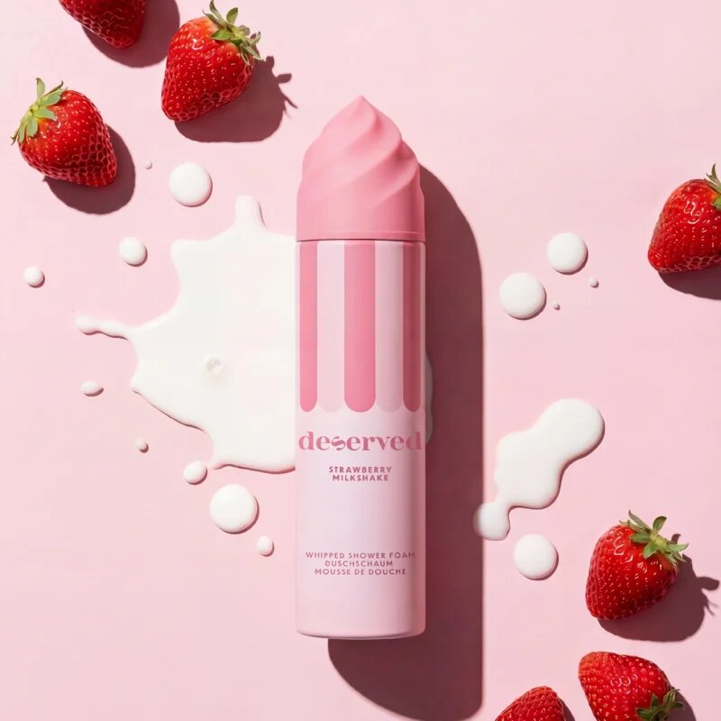 DESERVED Whipped Shower Foam Strawberry Milkshake душ пяна за тяло 250 мл.