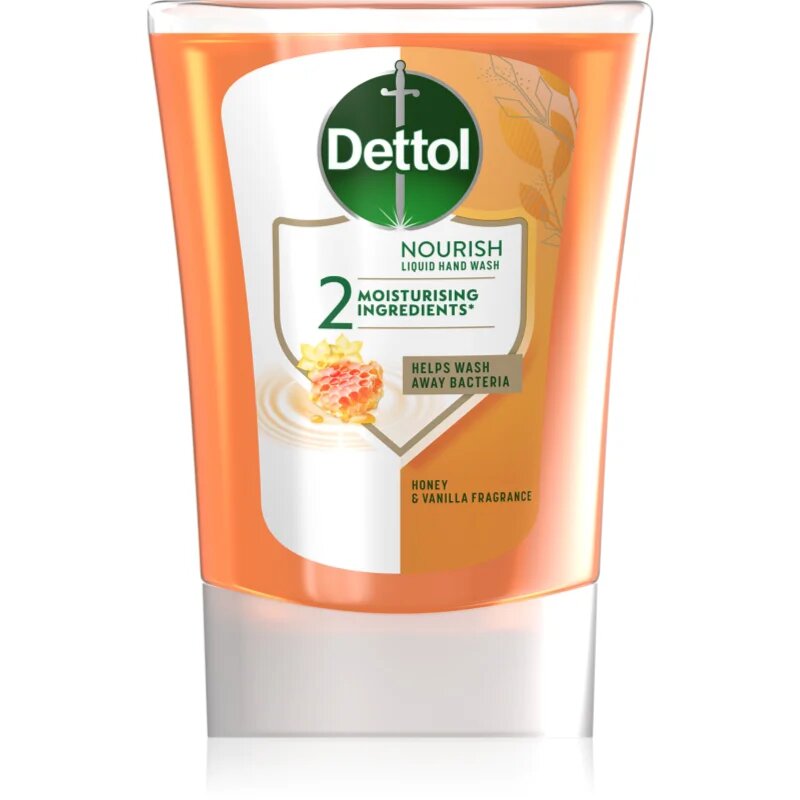 Dettol Soft on Skin Kids No-Touch Refill пълнител за безконтактен дозатор за сапун Honey & Vanilla 250 мл.
