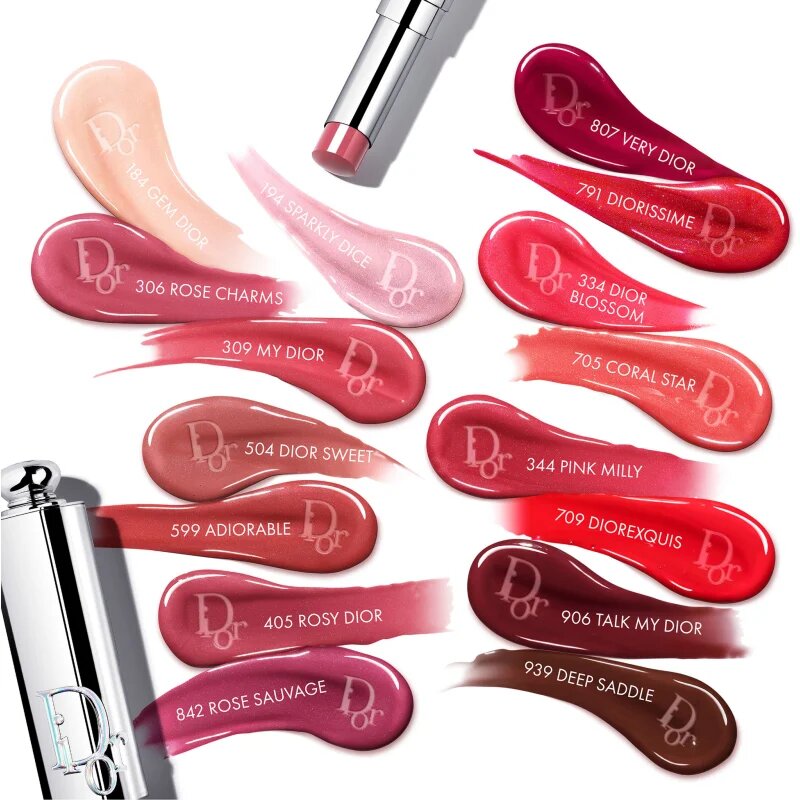 Dior Addict Glass Lipstick овлажняващо червило за сияен блясък цвят 306 Rose Charms 2.7 гр.