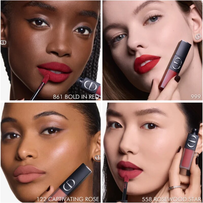 Dior Rouge On Stage Ink Blur Matte матиращо течно червило цвят 999 6 мл.