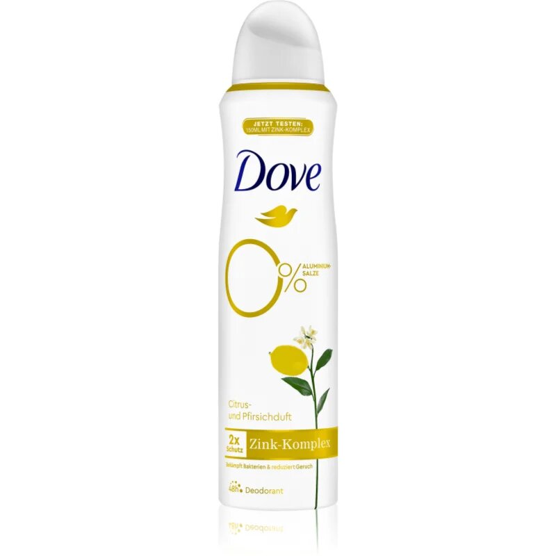 Dove 0% ALU Citrus and Peach дезодорант с 48 часов ефект Citrus & Peach 150 мл.