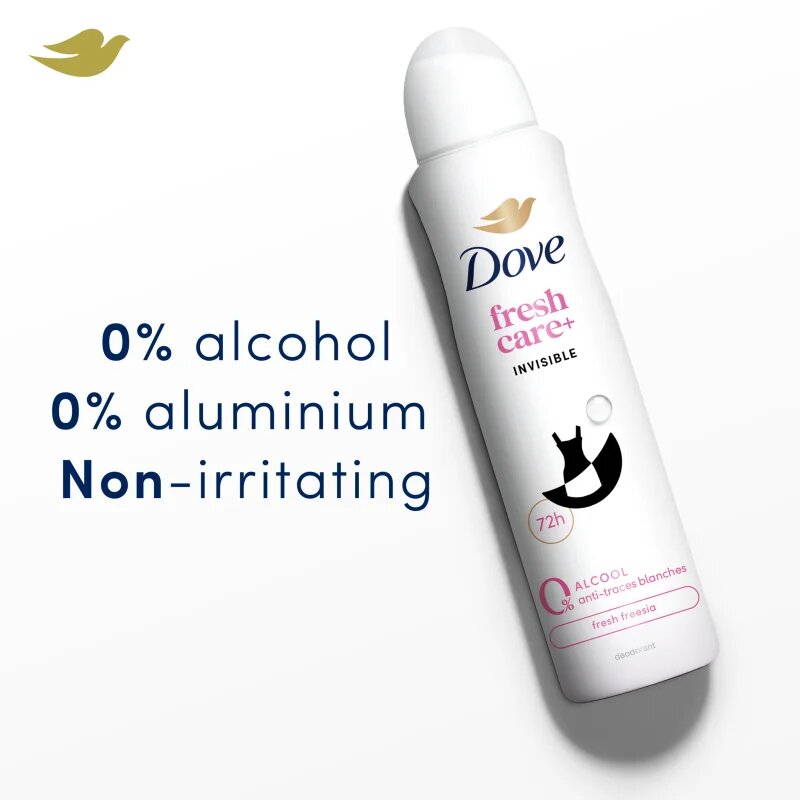 Dove 0% ALU Invisible Care антиперспирант-спрей без алуминий 150 мл.