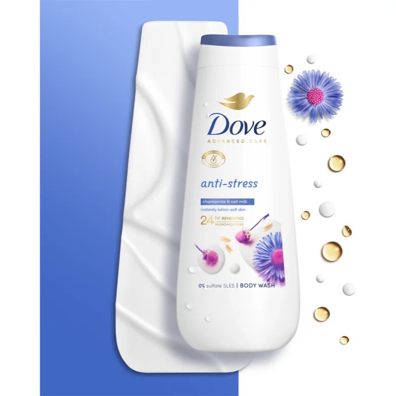 Dove Advanced Care Antistress хидратиращ душ гел 225 мл.