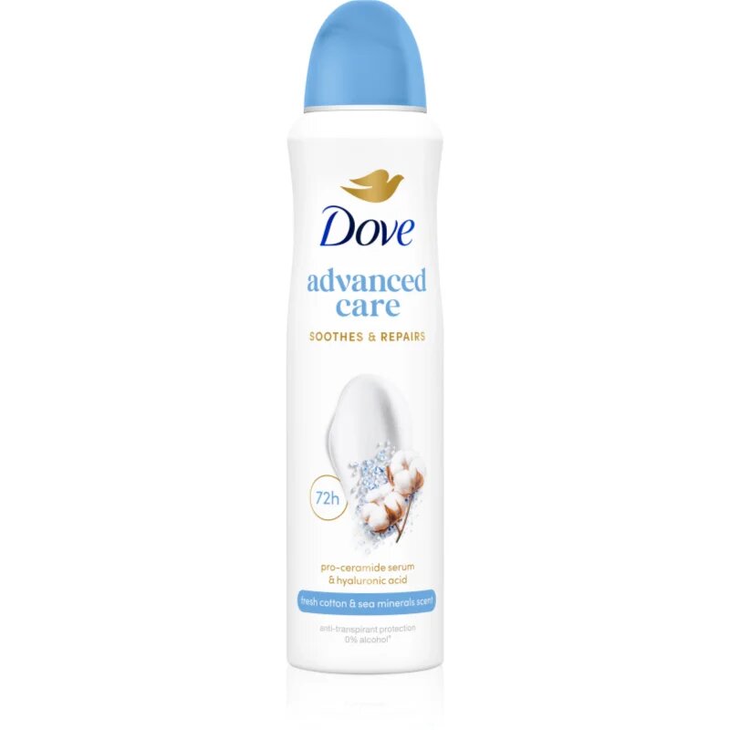 Dove Advanced Care Fresh Cotton and Sea Minerals антиперспирант спрей 150 мл.