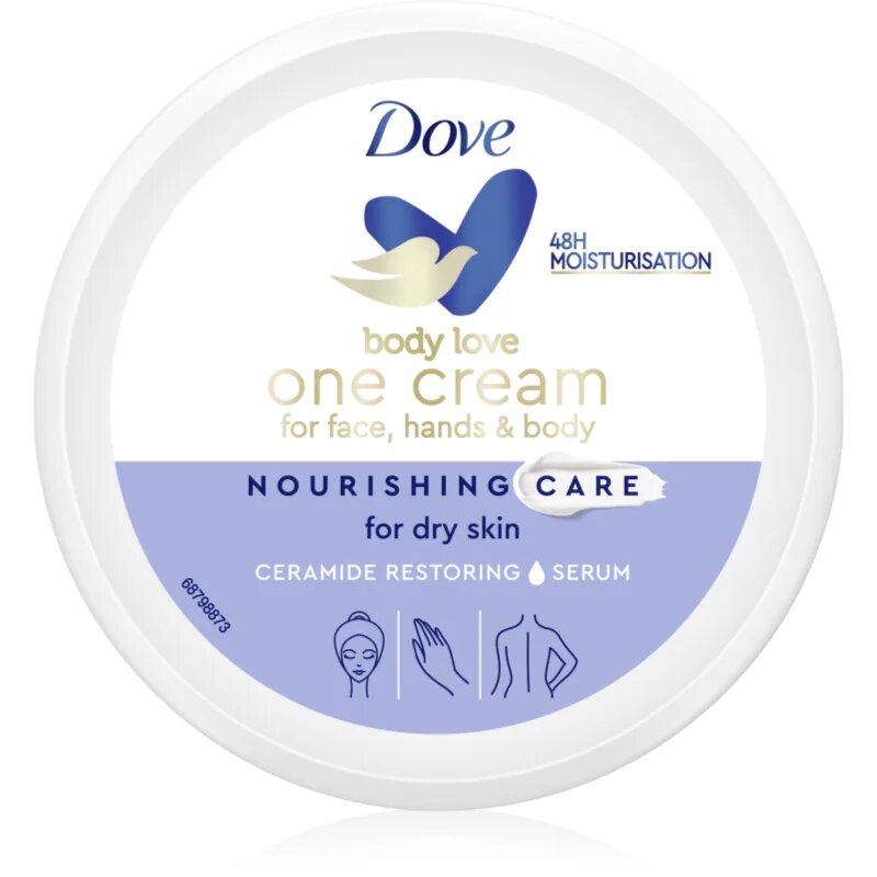 Dove Body Love Rich Nourishing Cream подхранващ крем за лице ръце и тяло 250 мл.