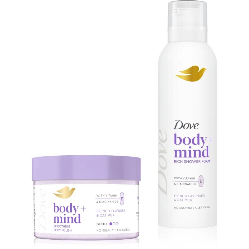 Dove Body+Mind French Lavender & Oat Milk комплект за тяло