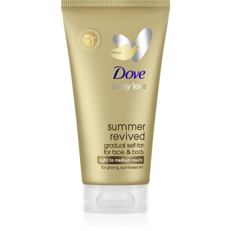 Dove DermaSpa Summer Revived бронзиращ лосион за лице и тяло цвят Fair 75 мл.