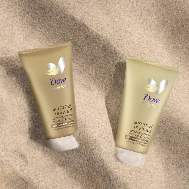 Dove DermaSpa Summer Revived бронзиращ лосион за лице и тяло цвят Fair 75 мл.