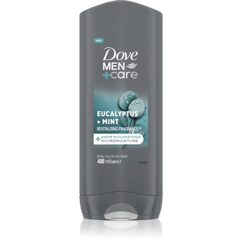 Dove Men+Care Advanced душ-гел за лице тяло и коса за мъже Eucalyptus & Mint 400 мл.