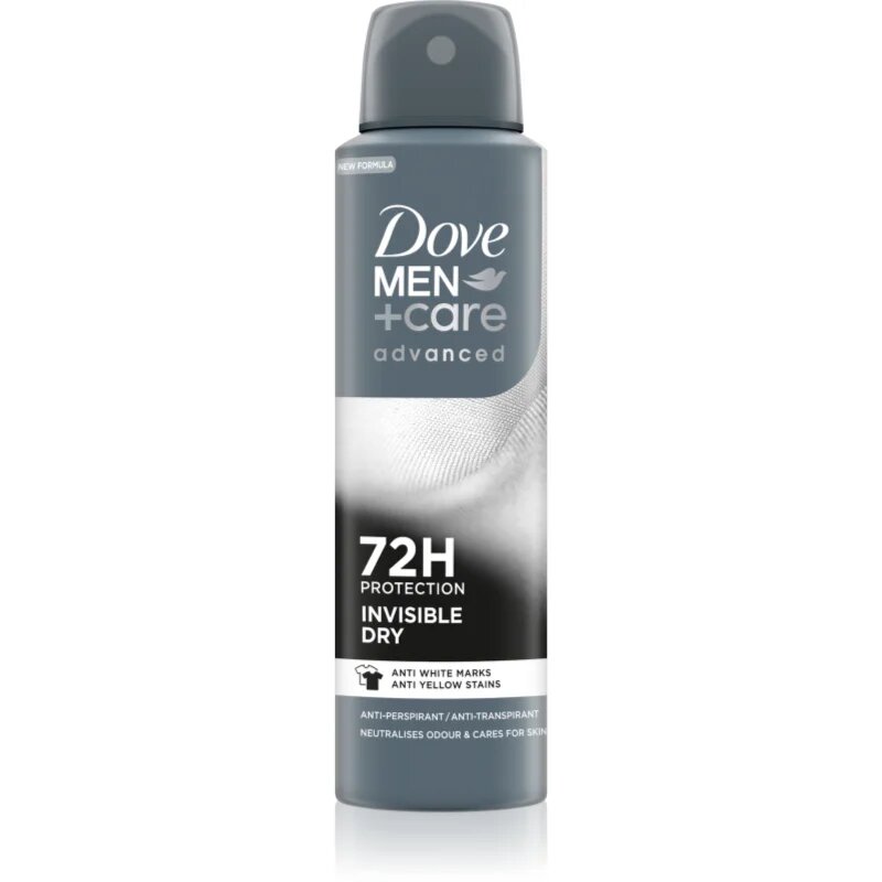 Dove Men+Care Advanced Invisible Dry антиперспирант срещу бели и жълти петна Invisibile Dry 150 мл.