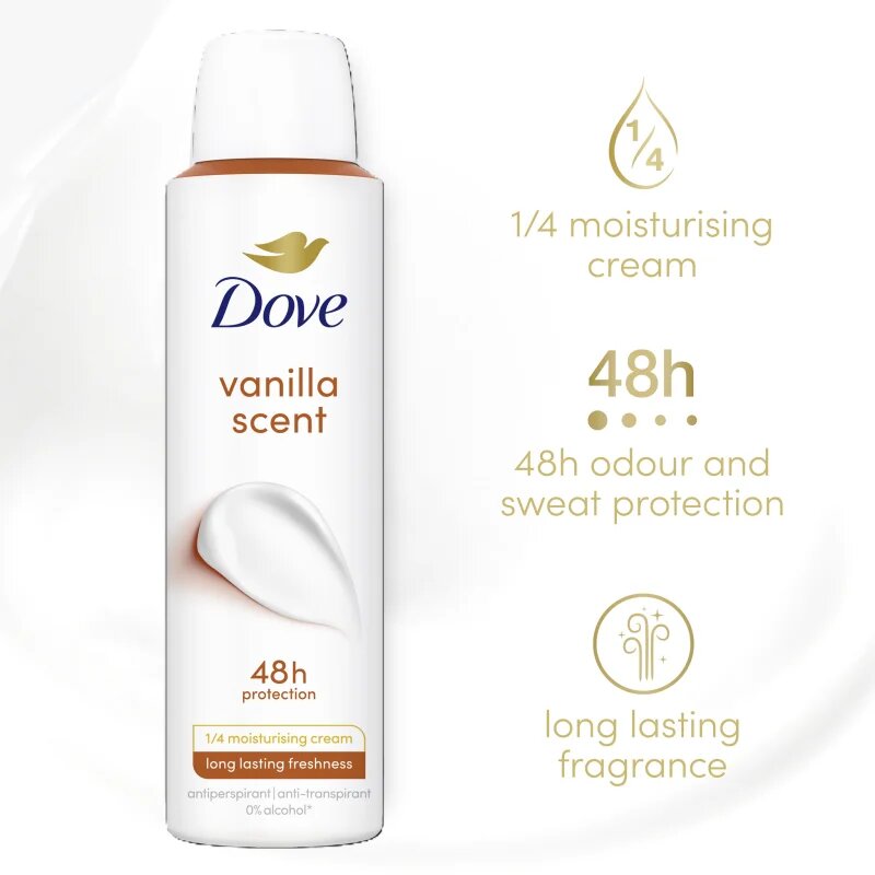 Dove Vanilla Scent антиперспирант спрей 150 мл.