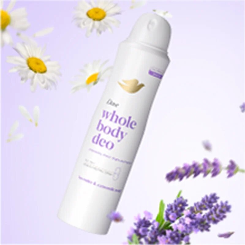 Dove Whole Body Deo Lavender & Chamomile дезодорант в спрей за тяло 150 мл.