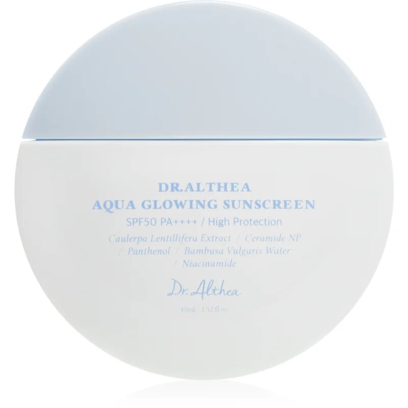 Dr. Althea Aqua Glowing Sunscreen защитен крем за лице за интензивна хидратация SPF 50+ 45 мл.